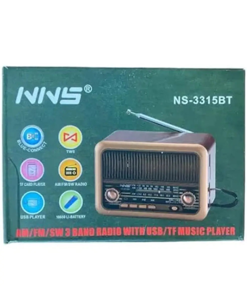 Nns Radyo Nostalji Şarjlı Pilli Bt/usb/sd/aux Nns NS-3315BT