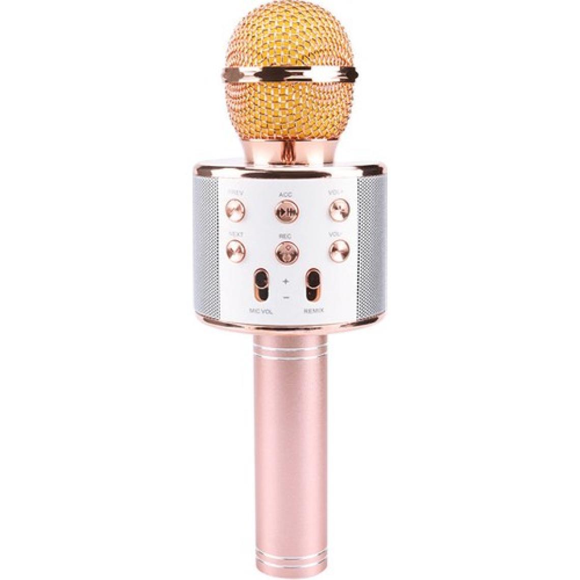 Gomax WS-858 Bluetooth Karaoke Mikrofon Hoparlör - Rose Gold