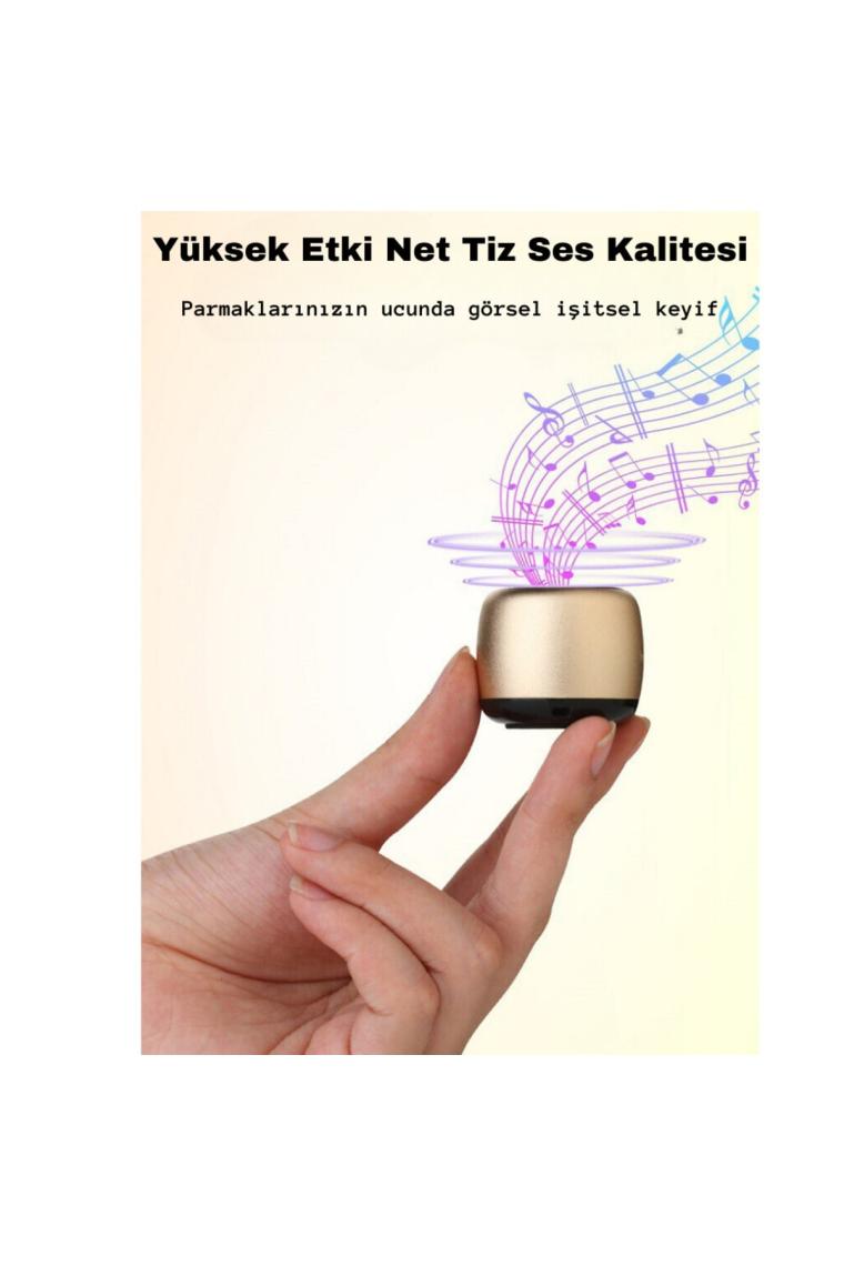 Yenitech Mini Bluetooth Siyah Hoparlör Taşınabilir Yüksek Sesli Şarjlı Hoparlör