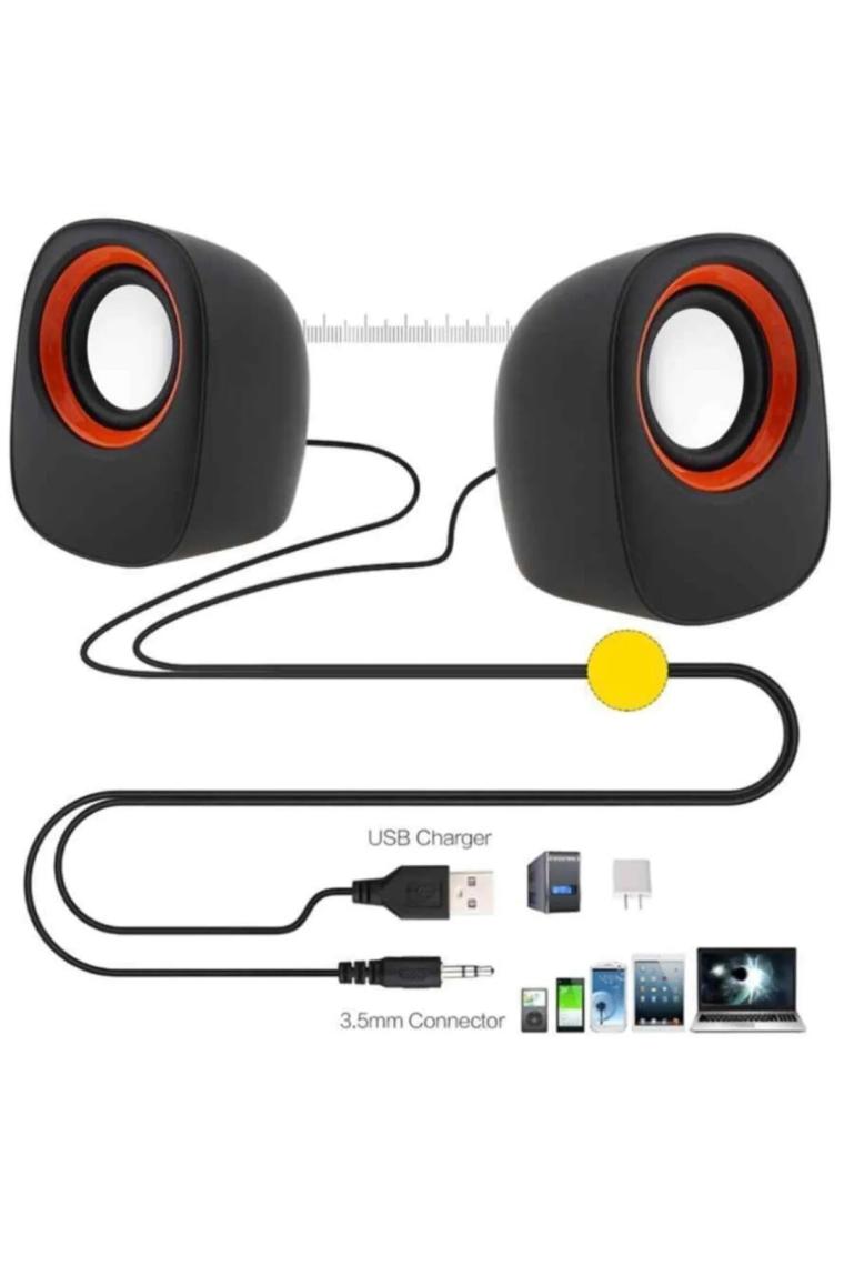 Magicvoice D-05A Mini 5 Watt Aux 2.0 Multimedia 1+1 USB Speaker - Hoparlör