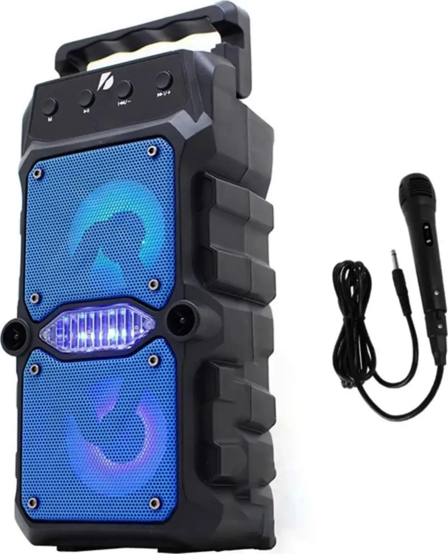Polygold GTS-1571 Rgb Işıklı Mikrofonlu Outdoor Parti Hoparlörü Bluetooth Hoparlör 3x2'' Kablosuz Speaker