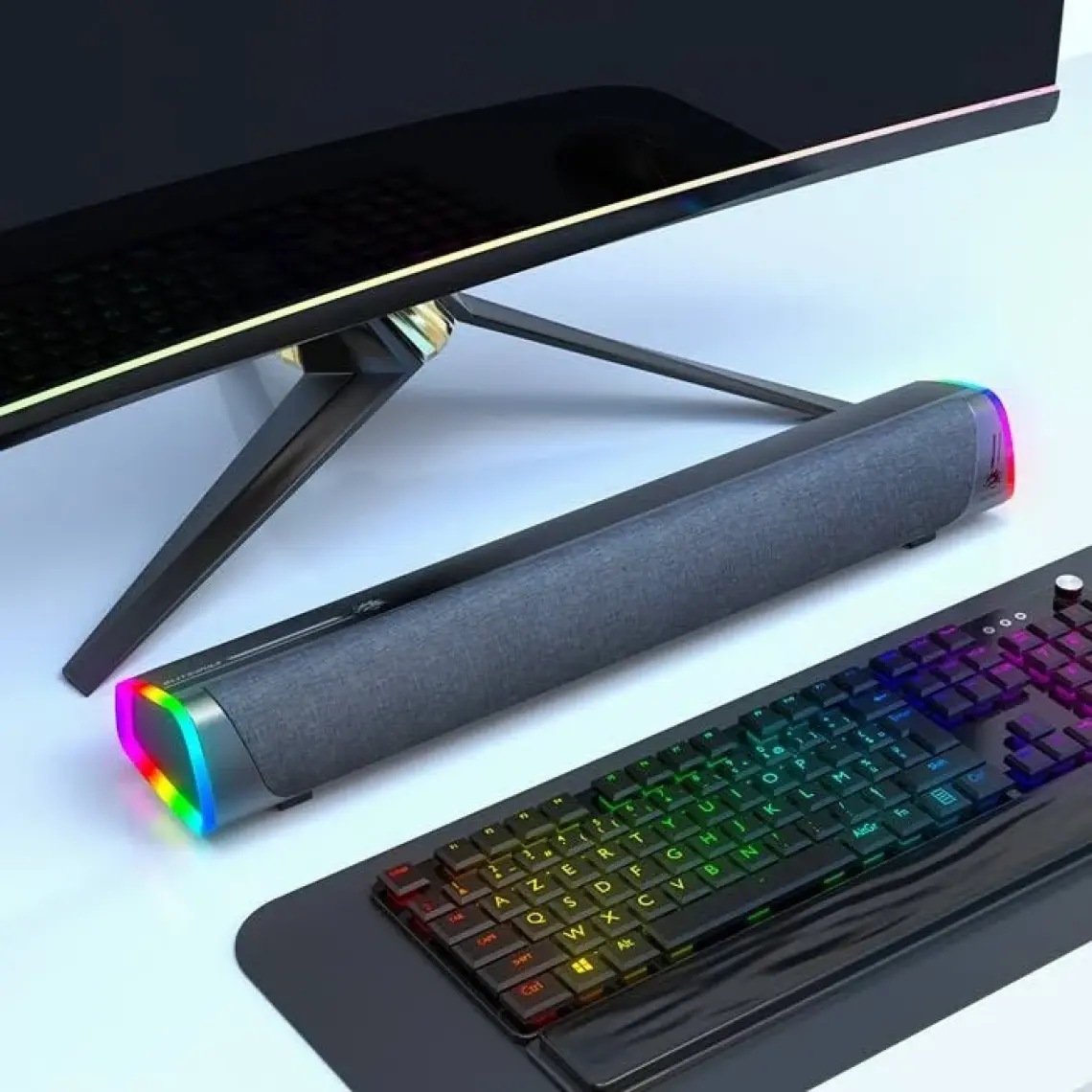 ally mobile Blitzwolf Bw-Gs2 Rgb Renkli Işıklı Oyuncu Bilgisayar Hoparlörü