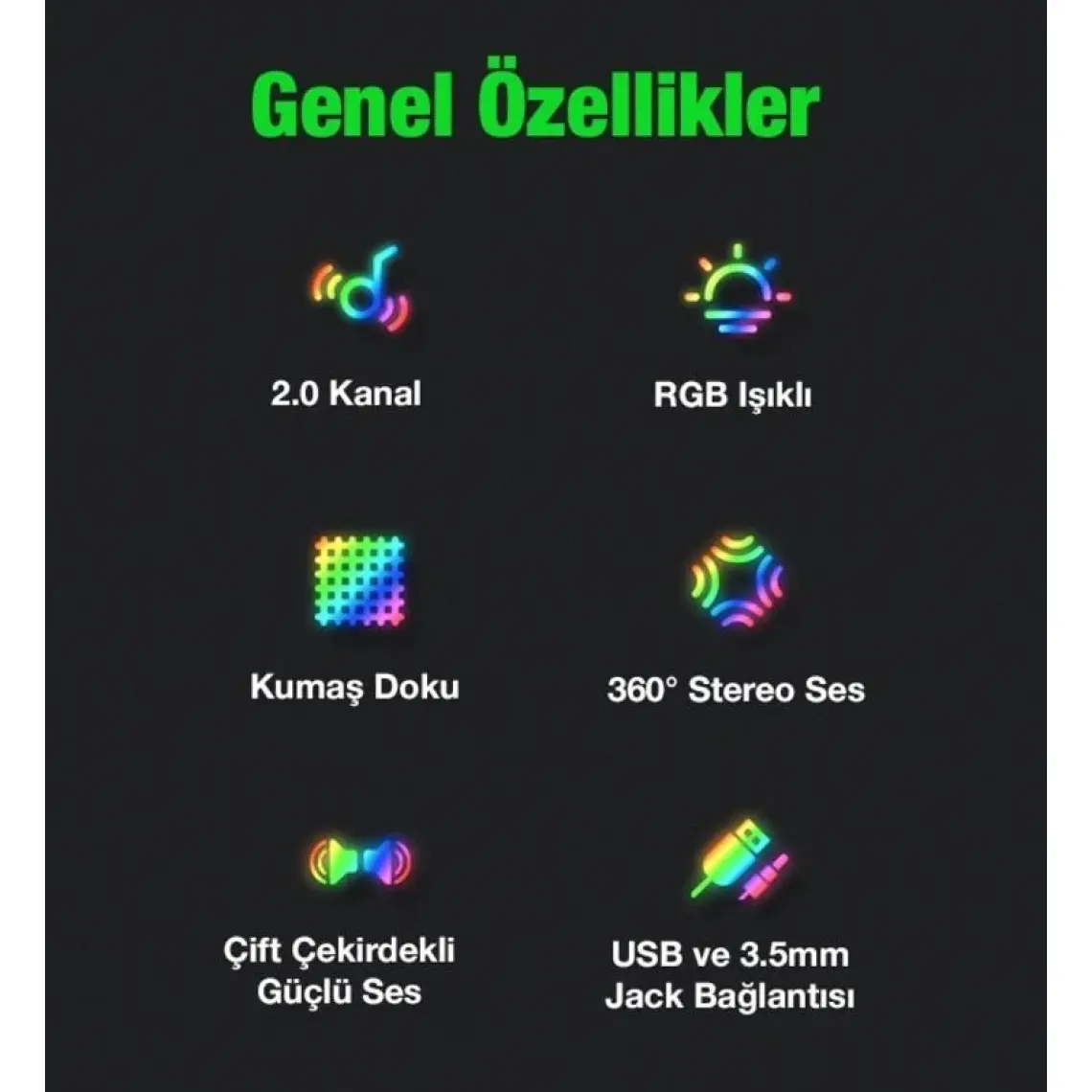 ally mobile Blitzwolf Bw-Gs2 Rgb Renkli Işıklı Oyuncu Bilgisayar Hoparlörü