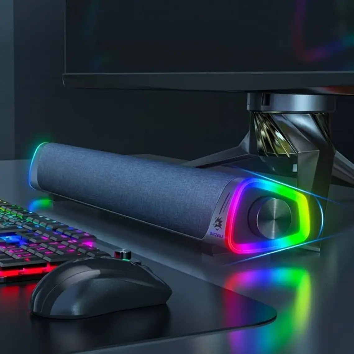 ally mobile Blitzwolf Bw-Gs2 Rgb Renkli Işıklı Oyuncu Bilgisayar Hoparlörü