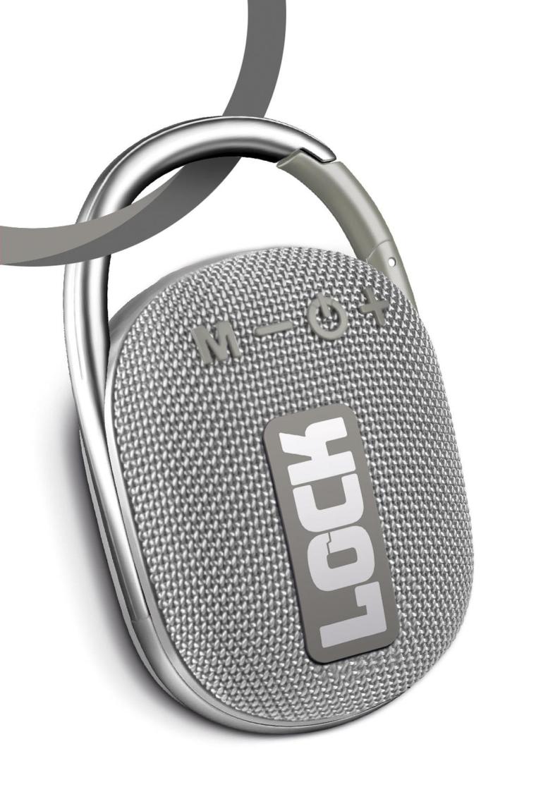 Powerway Lock Bluetooth Hoparlör Gümüş