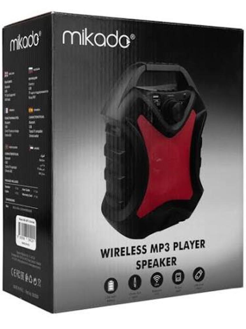 Mikado Md-5bt X-Life 5W 1200MAH Sd Cart Usb+Bluetooth Siyah/kırmızı Kablosuz Mp3 Oynatıcı Hoparlör