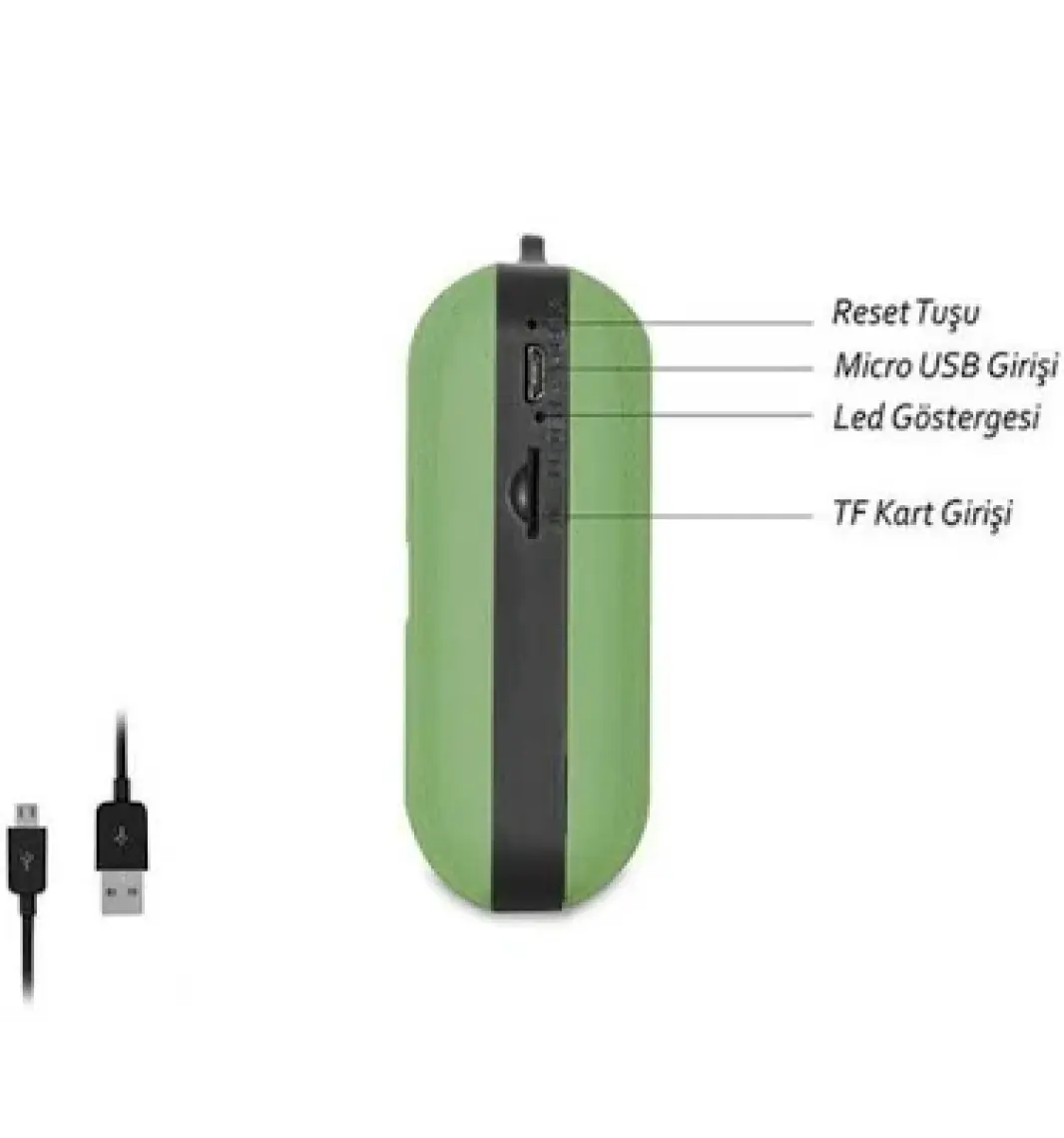 Mikado MD-22BT Kırmızı TF Kart+FM Destekli Bluetooth Şarjlı Speaker