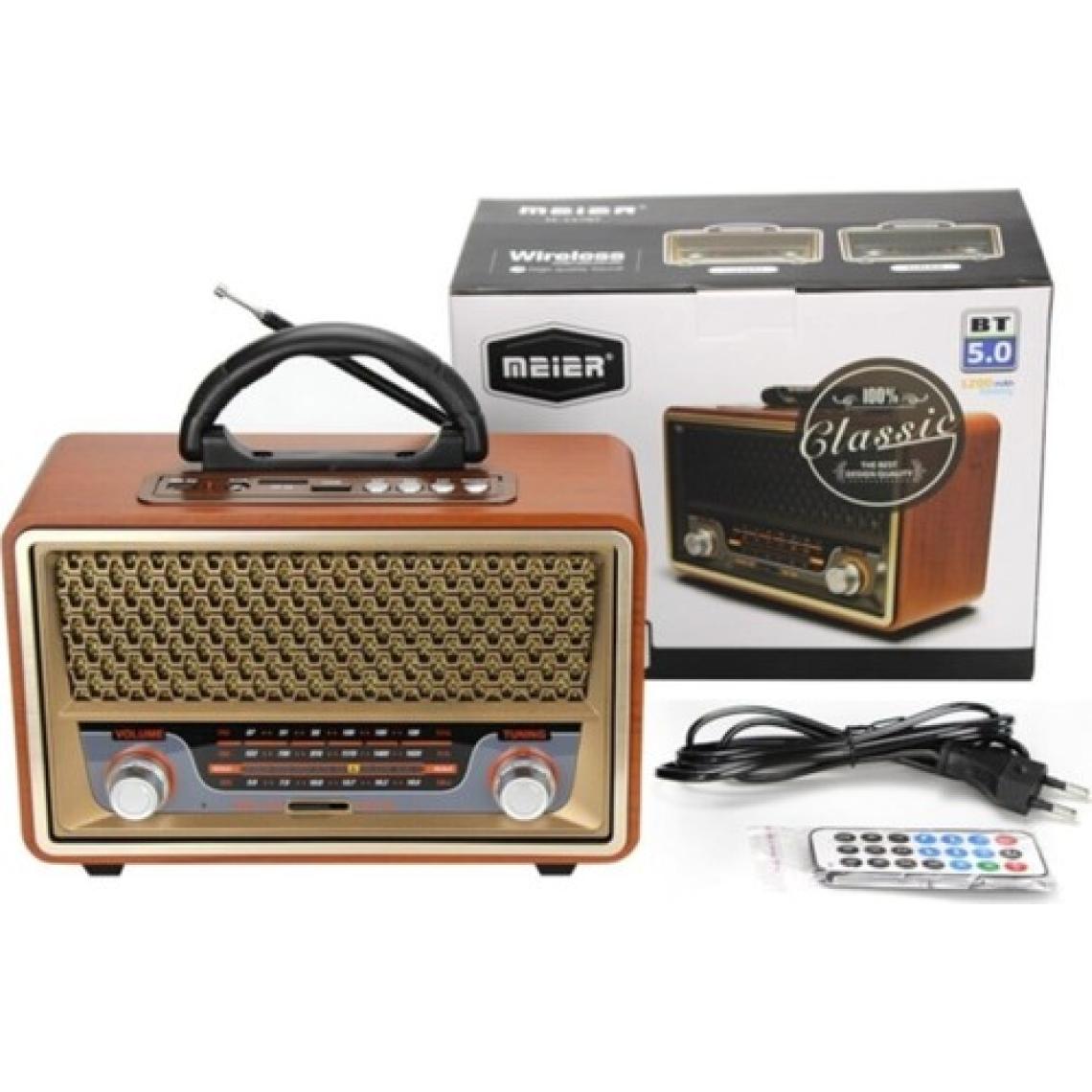 Koçak Elektronik Nostaljik Radyo M-157BT Retro Radyo Şarjlı - Kumandalı Usb/sd/mp3/bluetooth