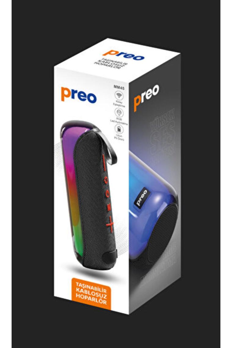 Mm45 Rgb Kablosuz Taşınabilir Siyah Hoparlör