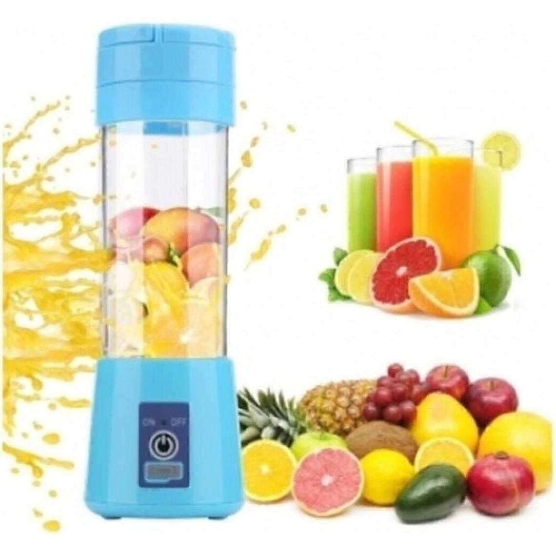Portatif TAŞINABILIR380 ml USB Şarjlı Mavi El Blender
