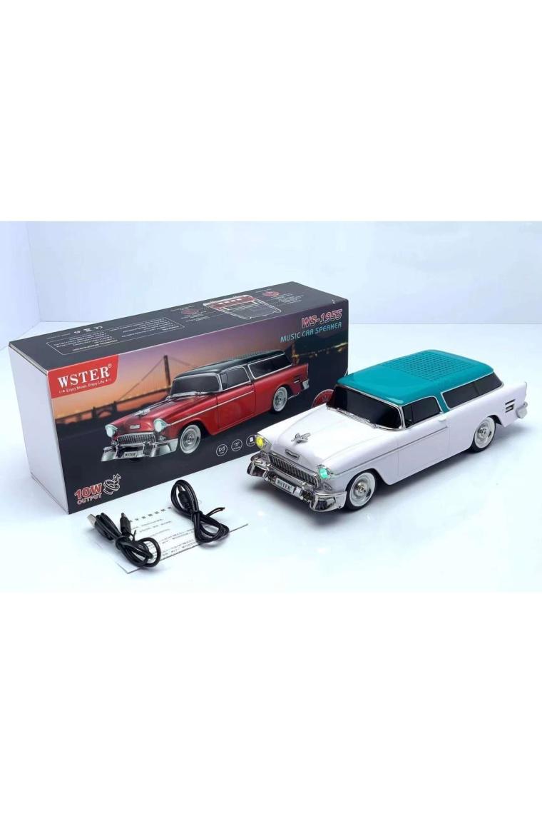 WS-1955BT Chevrolet Belair 1955 Model Bluetooth Hoparlör Fm Radyo USB Tf Aux Destekli Speaker