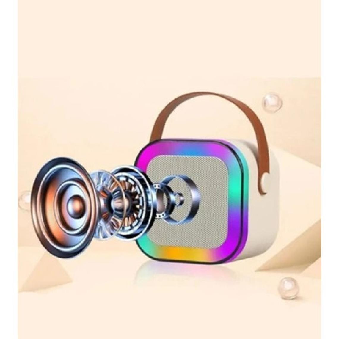 Vothoon Karaoke Kablosuz Hoparlör Mikrofonlu Rgb Işıklı Bluetooth Speaker Tf Kart/usb