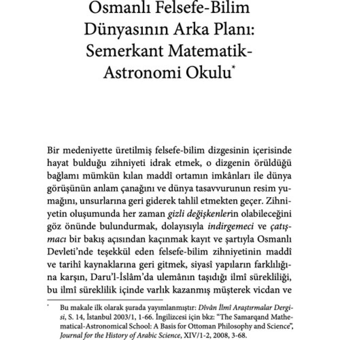 Derin Yapı - İslam-Türk Felsefe-Bilim Tarihinin Kavram Çerçevesi - İhsan Fazlıoğlu