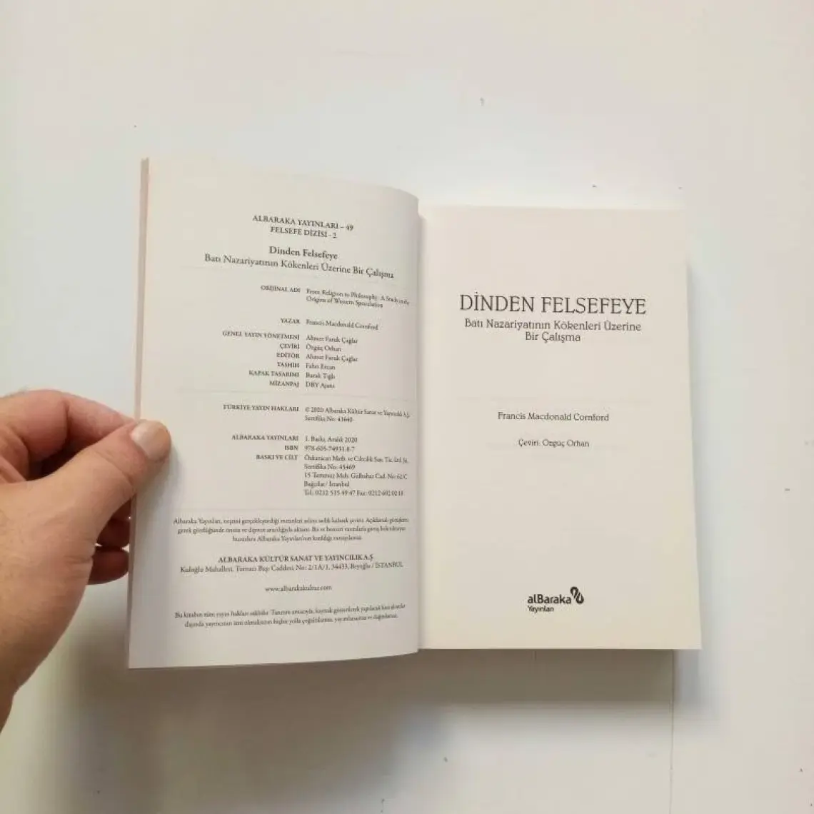 Dinden Felsefeye - Francis Macdonald Cornford