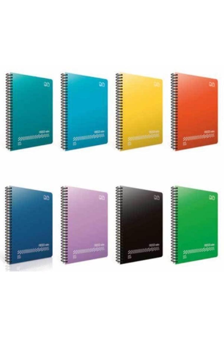 60 Yaprak A4 Fresco Spiralli Plastik Kapak Kareli Defter 4931