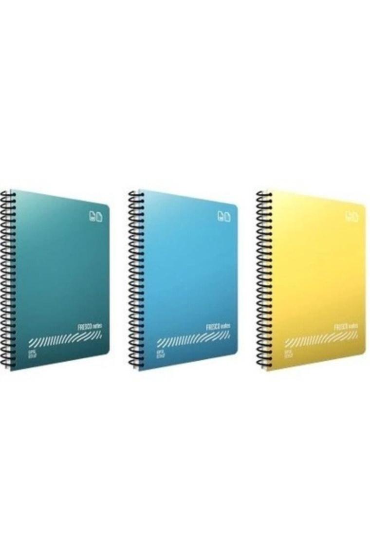 60 Yaprak A4 Fresco Spiralli Plastik Kapak Kareli Defter 4931