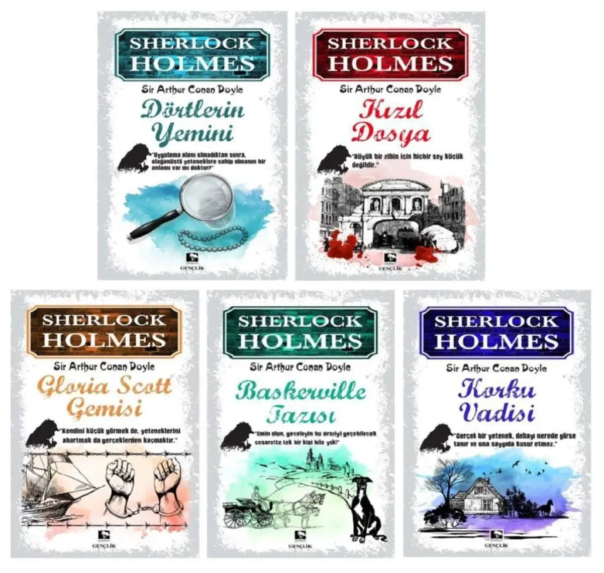 Sherlock Holmes Seti 5 Kitap - Sir Arthur Conan Doyle
