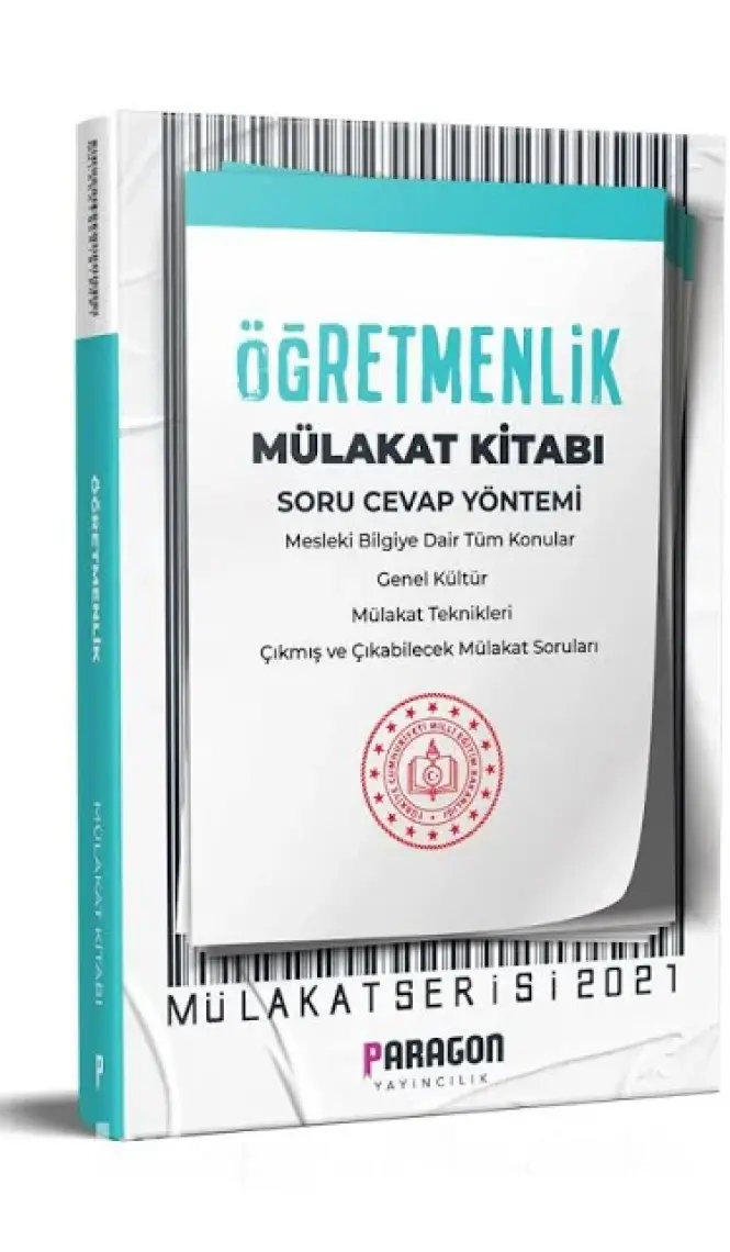 2021 - Paragon Yayıncılık Öğretmenlik Çıkmış Sorularla Mülakat Kitabı