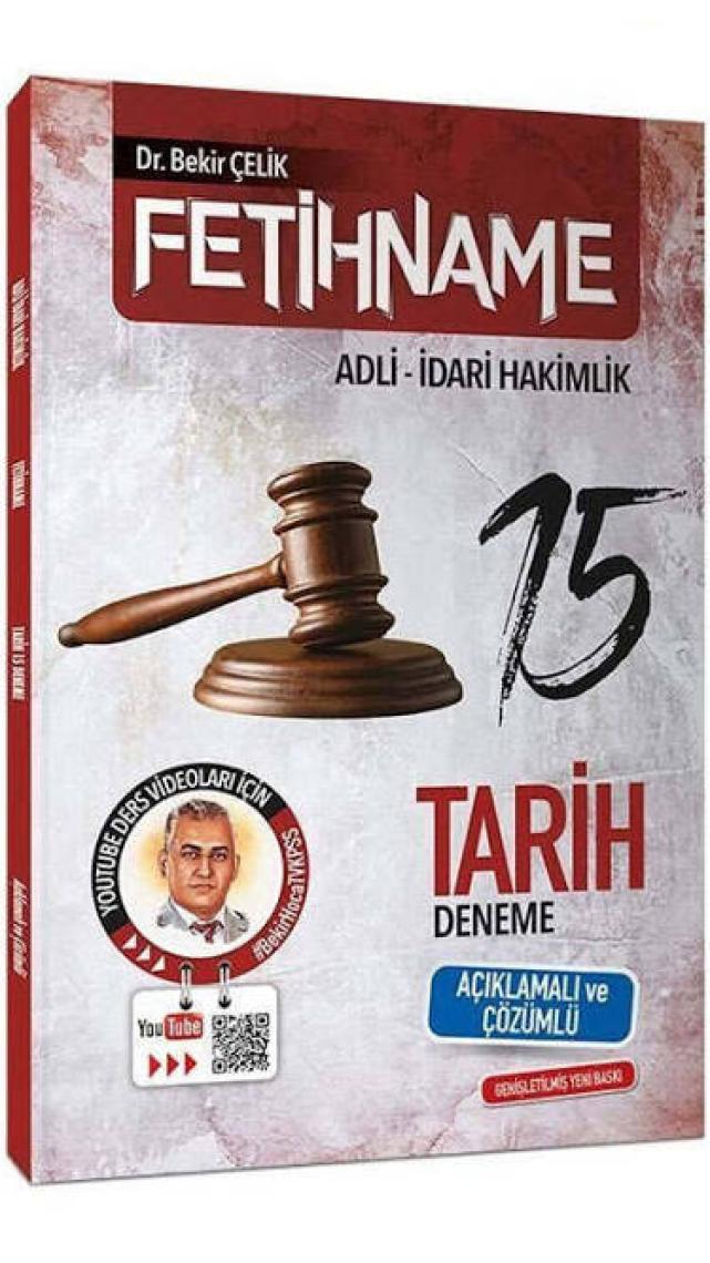 Bekir Çelik Adli Idari Hakimlik Fetihname Tarih 15 Deneme Çözümlü 2021