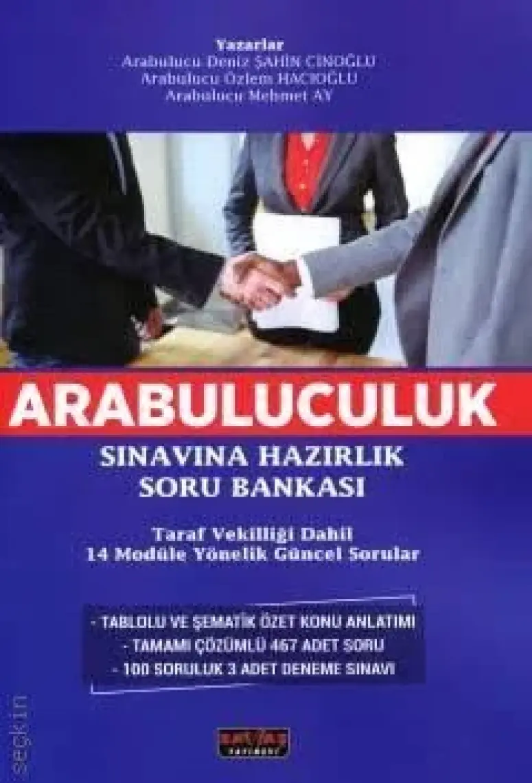 Savaş Yayınevi Arabuluculuk Sınavına Hazırlık Soru Bankası Deniz Şahin Cinoğlu 2022