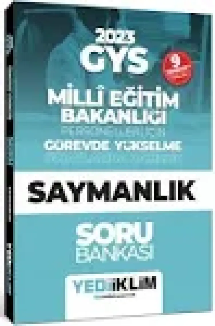 Yediiklim Yayınları 2023 GYS Millî Eğitim Bakanlığı Personelleri Için Görevde Yükselme Saymanlık Soru Bankası