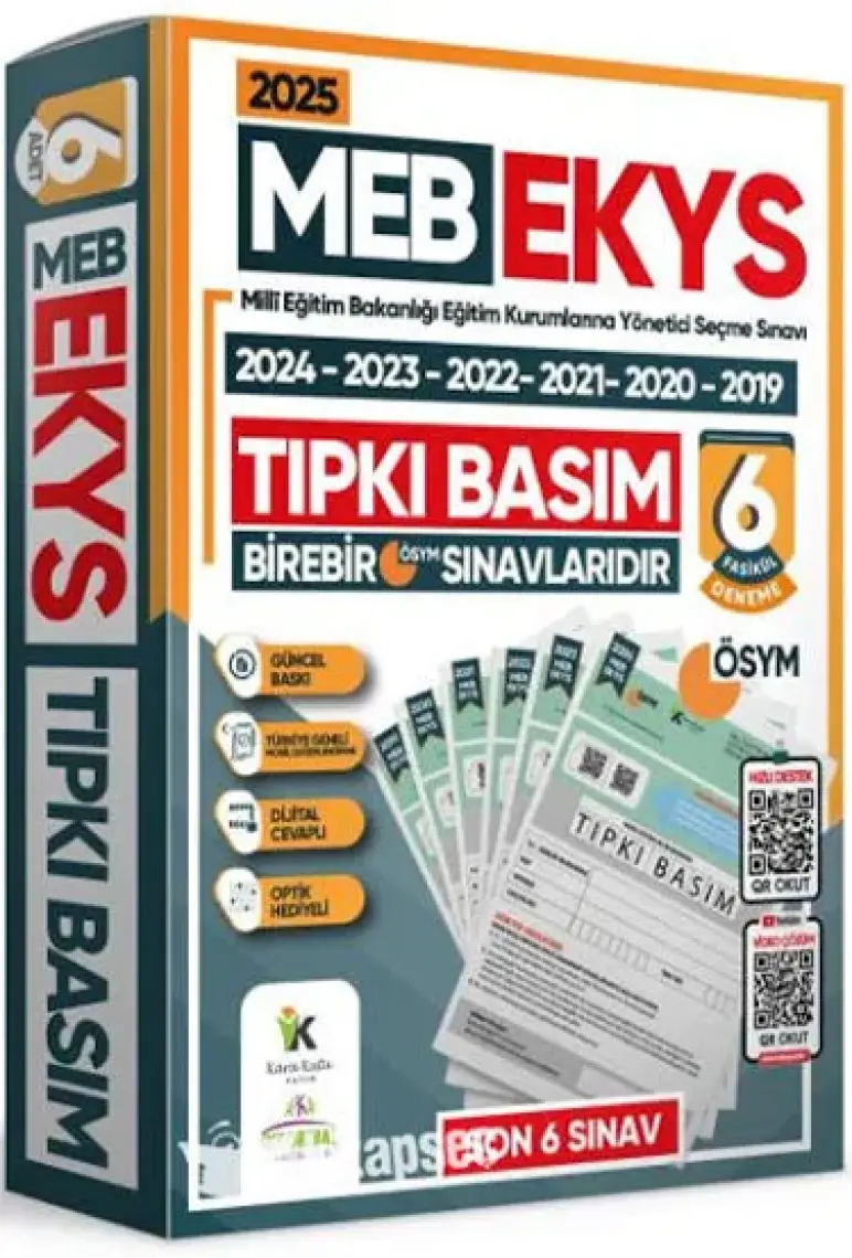 Karakutu Yayınları 2025 MEB EKYS ÖSYM Çıkmış Soru Tıpkı Basım Deneme Paketi 6’lı Türkiye Geneli Soru Kitapçıkları