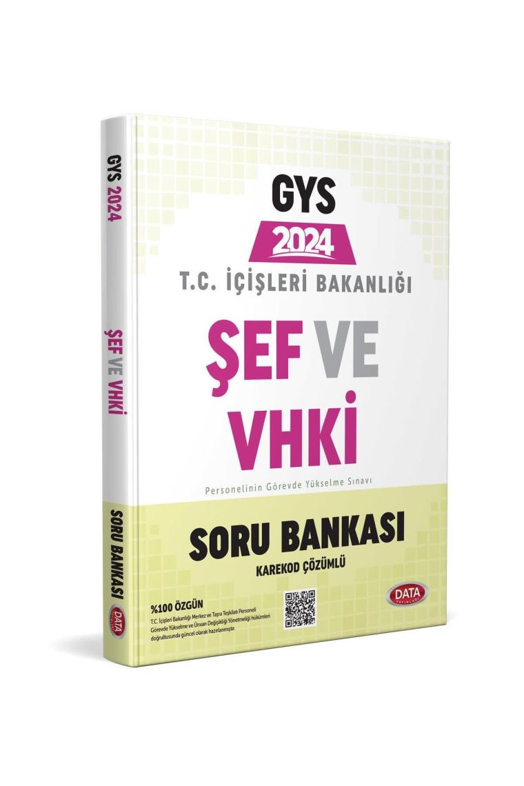Data Yayınları 2021 Içişleri Bakanlığı Vhki ve Şefim'e Özel GYS Soru Bankası