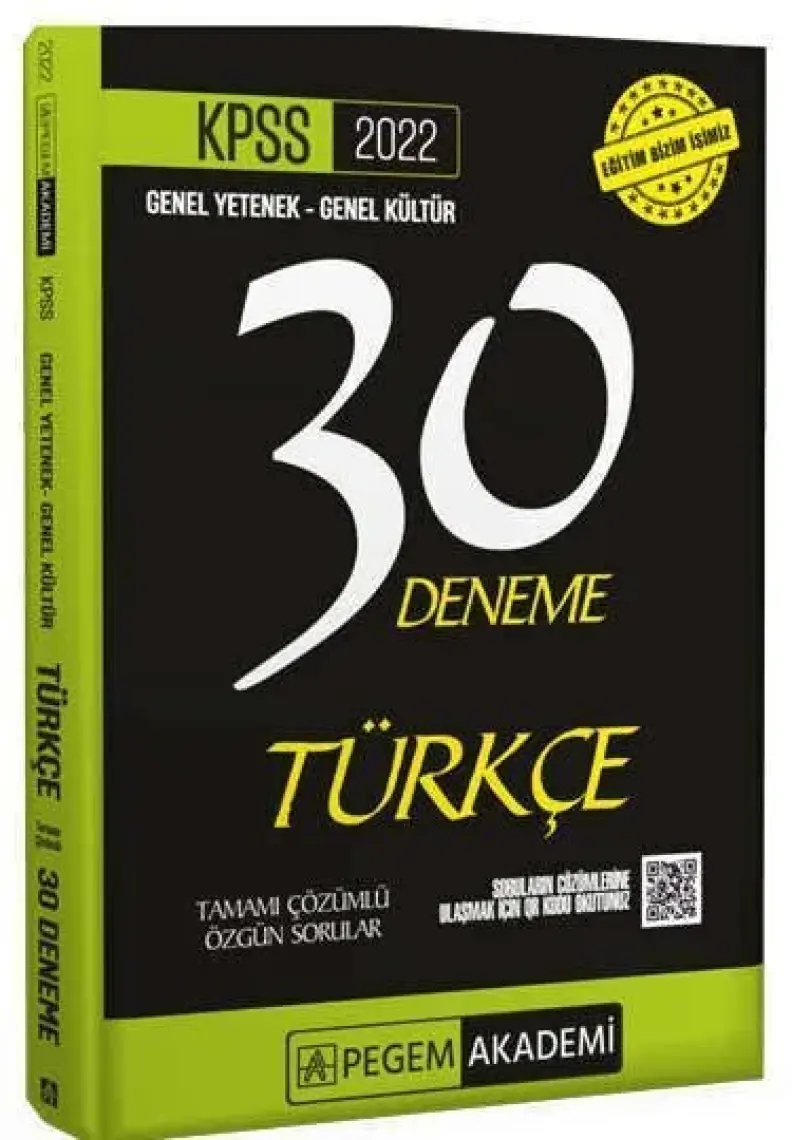 Pegem Akademi Yayıncılık 2022 Milli Eğitim Bakanlığı Eğitim Kurumlarına Yönetici Seçme Sınavı (EKYS) Müdür ve Müdür Yardımcılığı Soru Bankası