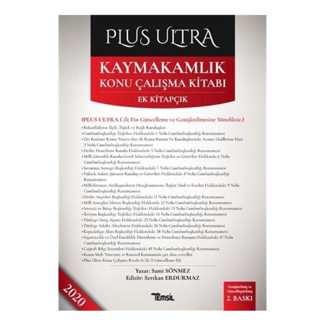 Plus Ultra Kaymakamlık Konu Çalışma Kitabı - Sami Sönmez