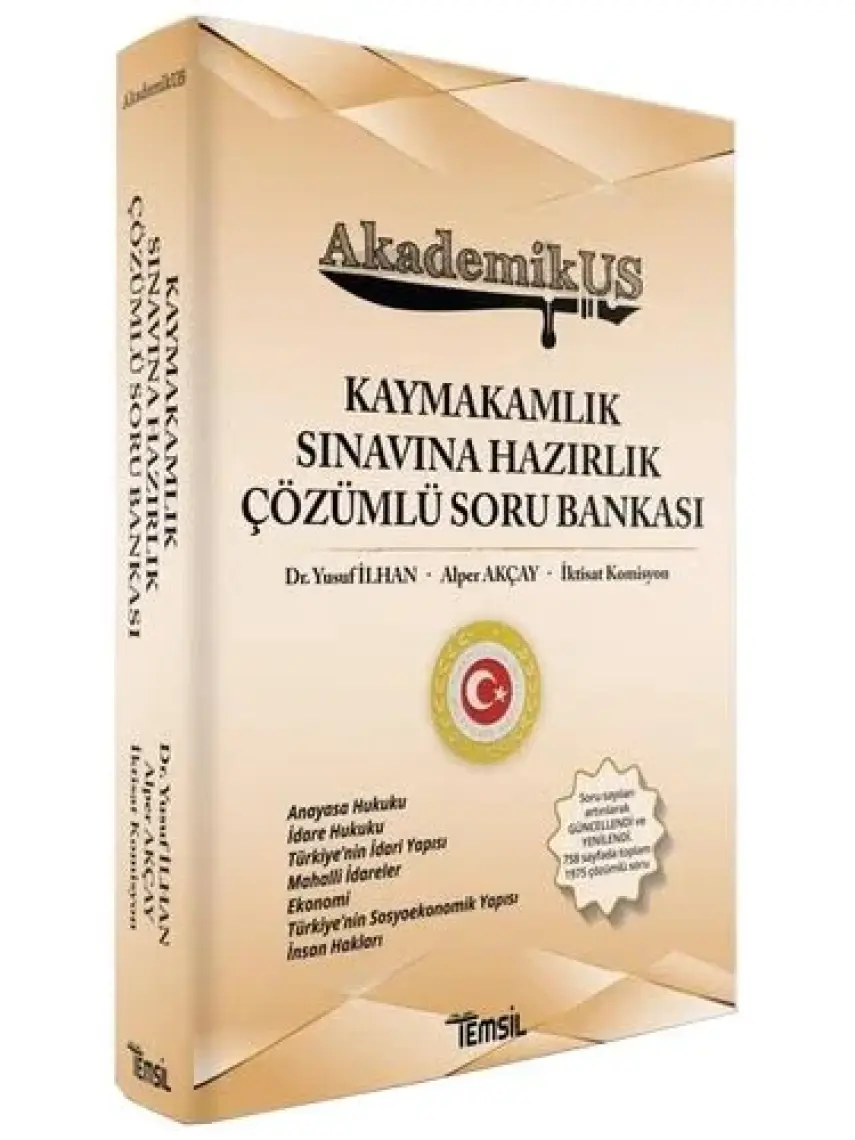 Akdemikus Kaymakamlık Sınavına Hazırlık Çözümlü Soru Bankası - Alper Akçay