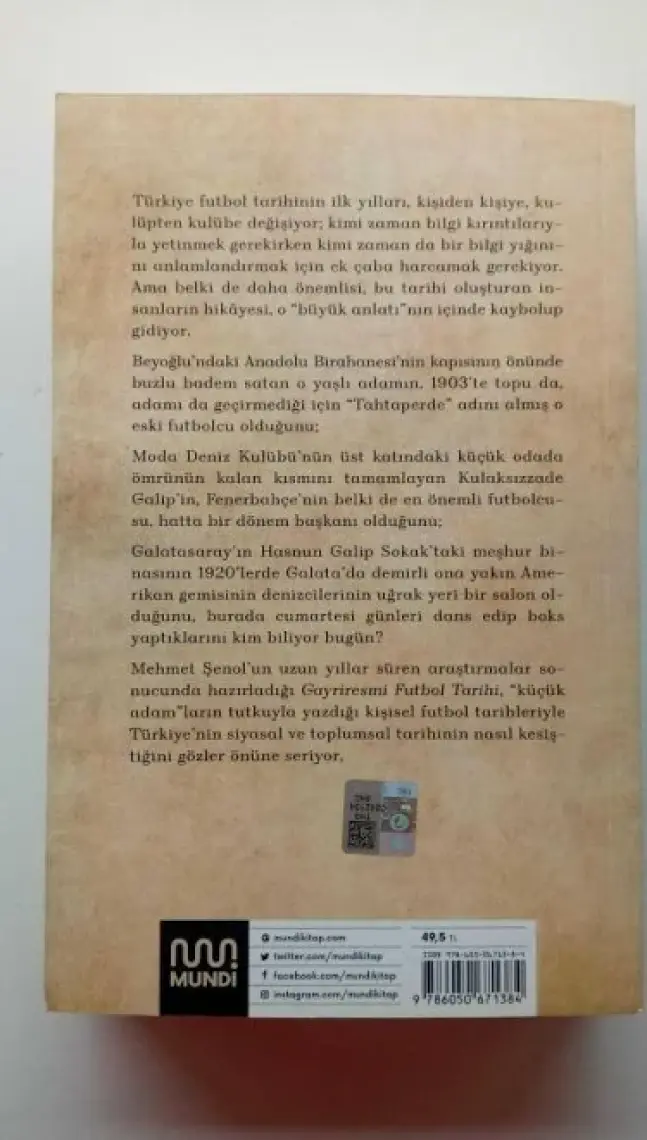 Gayriresmi Futbol Tarihi - Mehmet Şenol