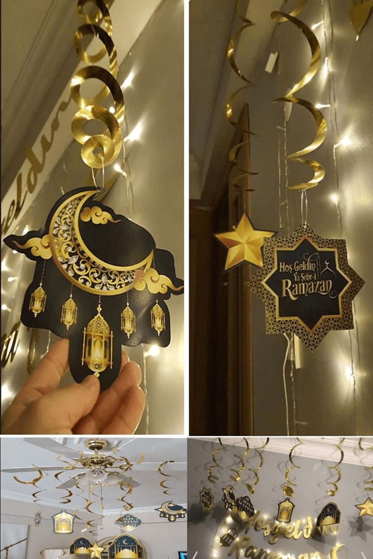 Ful Set Ramazan Süsü + Peri Led - Bayram Banner - Kaligrafi Hoş geldin Ramazan Banner Süs