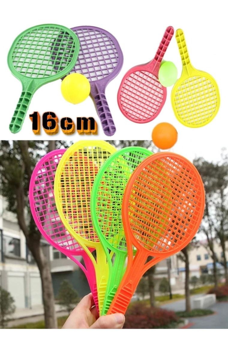 HYD Oyuncak 2'li Set Plastik Raket Set Karne Hediyesi Okul Öncesi Hediyelik Tenis Raketi