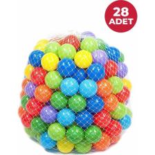 Havuz Topu - Şişme Oyun Havuz Topları 6 cm 28 Adet - File,  Havuz Topu Seti