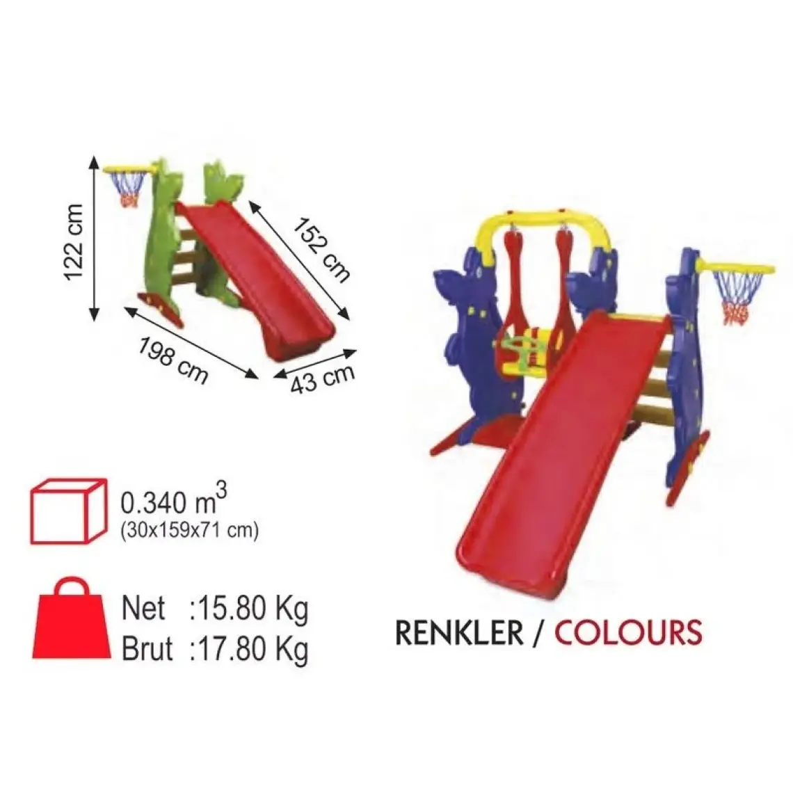 King kids Potalı Kaydırak Ks 9061