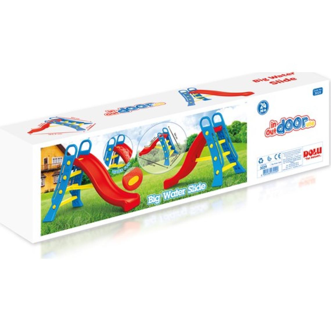 Dolu Aqua Büyük Su Kaydırağı - Renkli Çocuklar için Oyun Kaydırağı 77,5x165,5x104 cm - İç ve Dış Mekan Kullanımına Uygun