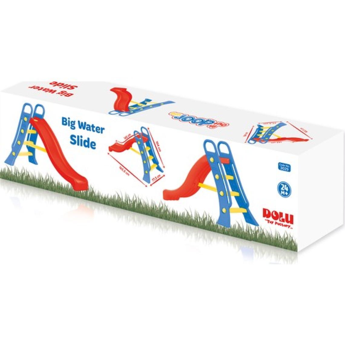 Dolu Aqua Büyük Su Kaydırağı - Renkli Çocuklar için Oyun Kaydırağı 77,5x165,5x104 cm - İç ve Dış Mekan Kullanımına Uygun