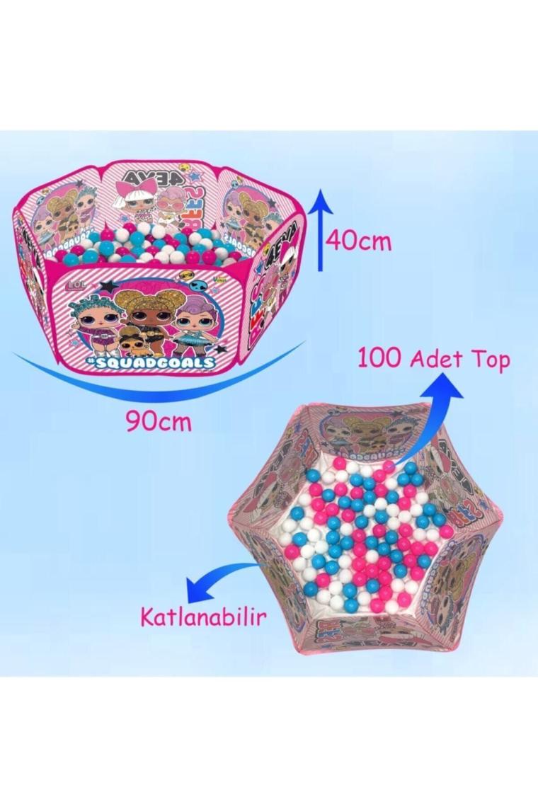 L.o.l Katlanabilir Top Havuzu 90 Cm - 100 Adet Havuz Topu