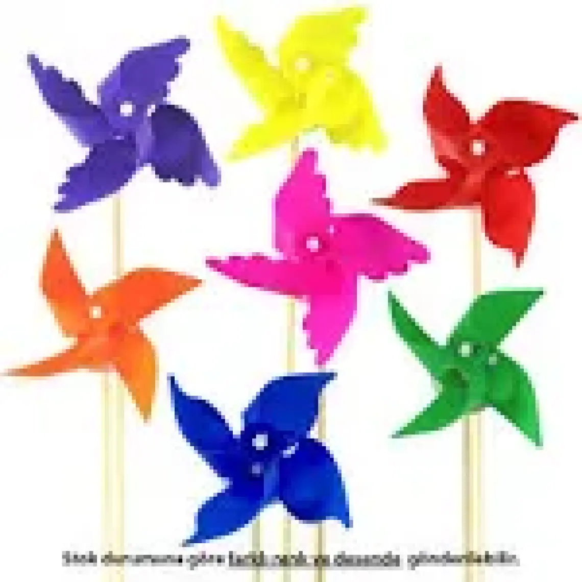 Kardeşler Rüzgar Gülü 4 Kanat 10 cm Mini Rüzgar Gülü