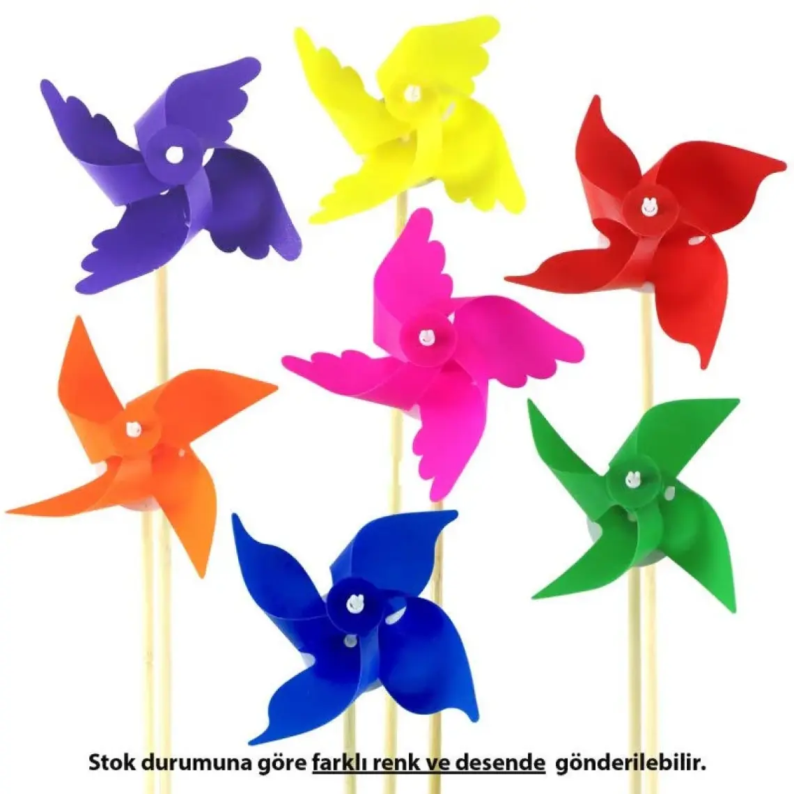 Kardeşler Rüzgar Gülü 4 Kanat 10 cm Mini Rüzgar Gülü