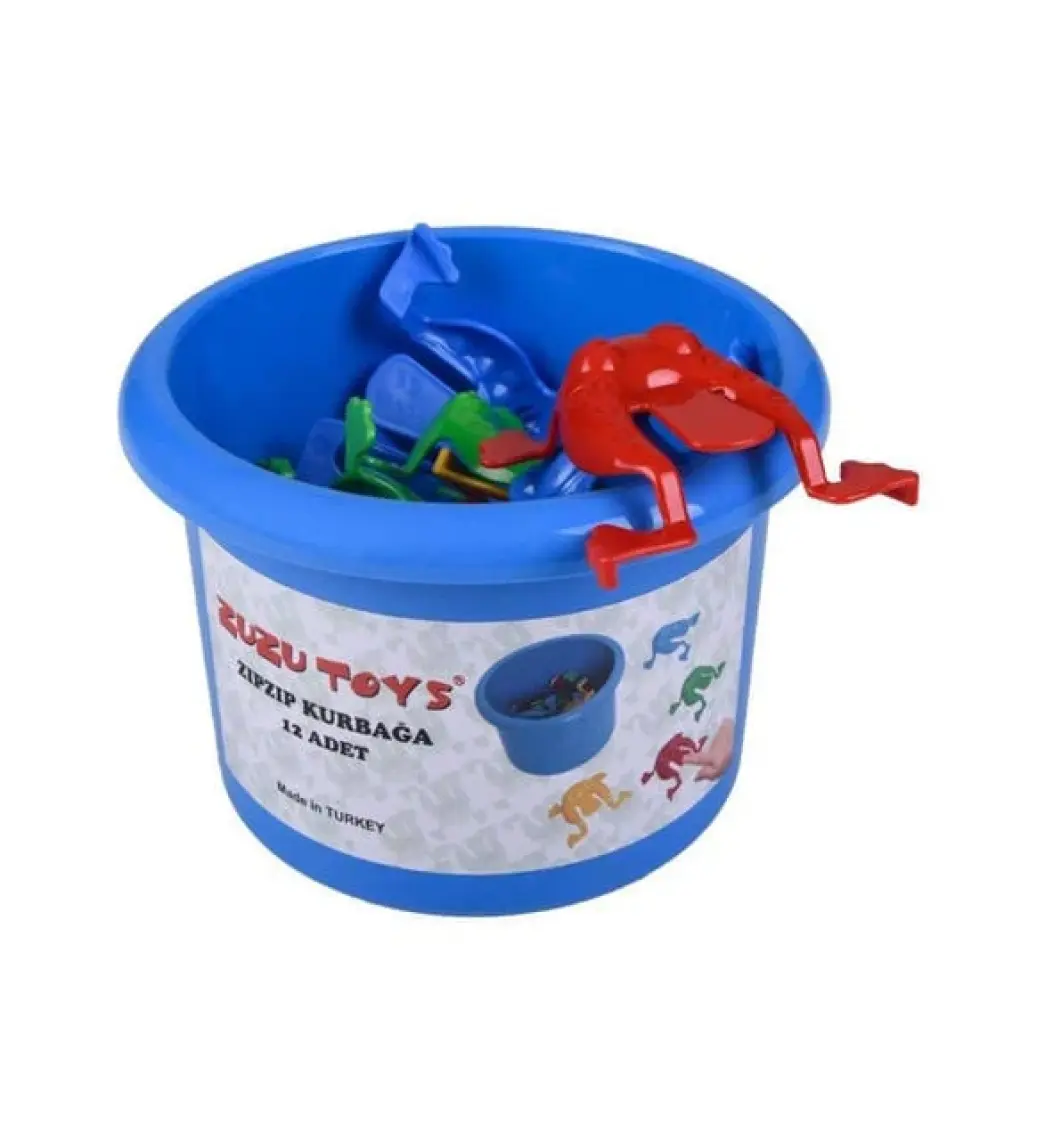 Zuzu Toys Zıp Zıp Kurbağa - Dayanıklı Plastik, Sevimli Tasarımıyla 12,5x12,5x9 cm, Renkli ve Eğlenceli