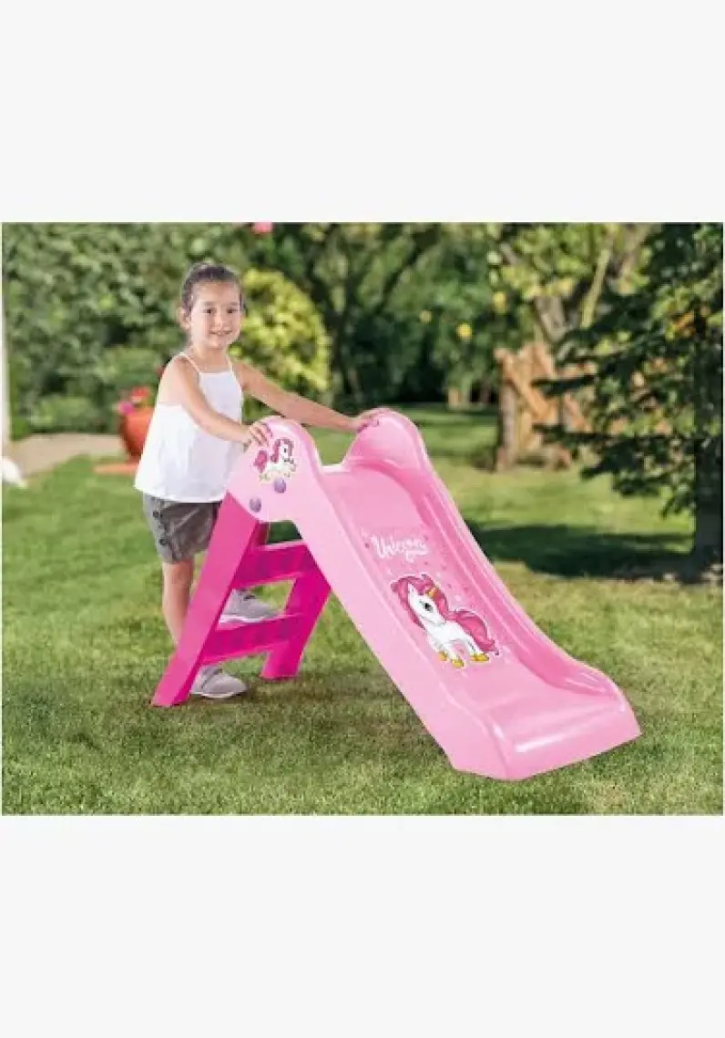 Dolu Unicorn Temalı İlk Kaydırağım - Sağlam ve Kolay Kurulum, 70x111x47 cm, Bahçe ve Dış Mekan İçin İdeal