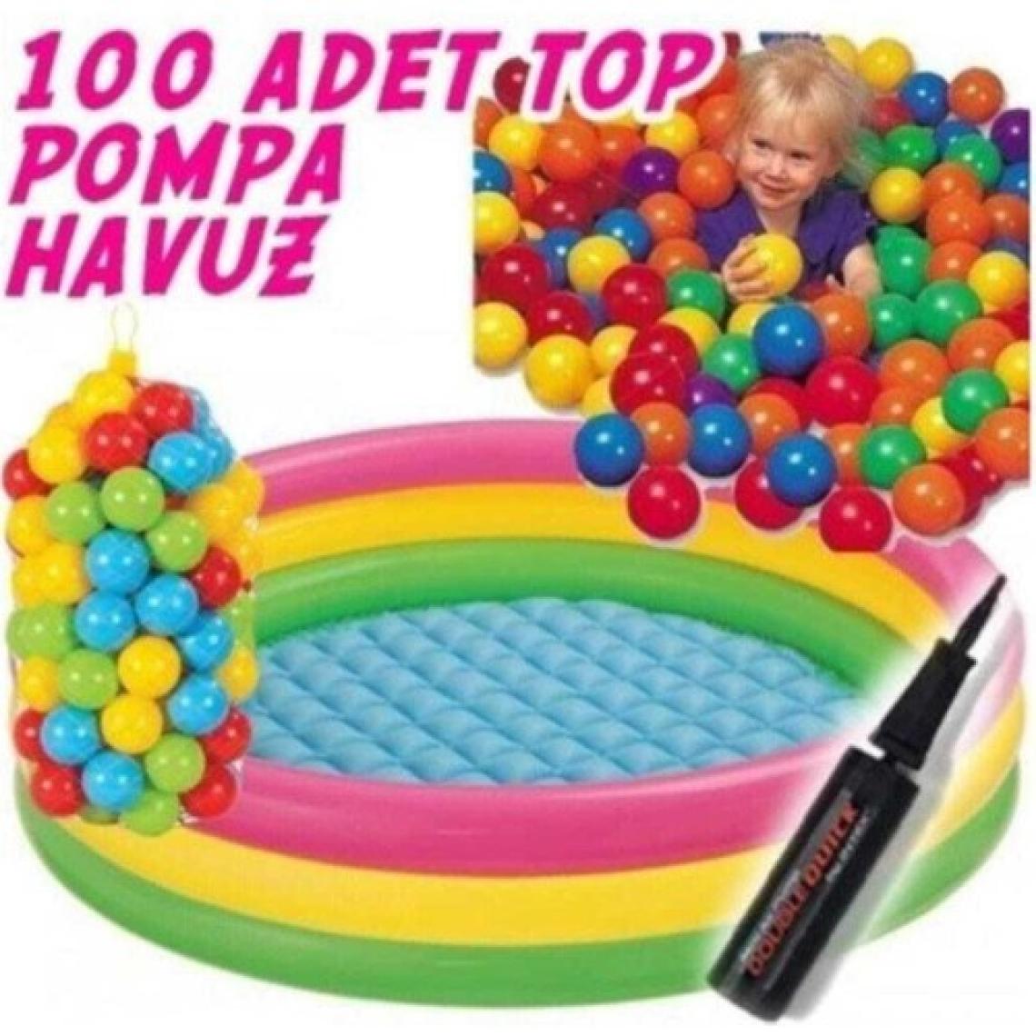 Intex Intex Oyun Havuzu Şişme Taban 100TOPLU+POMPA
