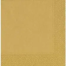 20 Adet Gold Dore Altın Sarısı Peçete 33x33 Doğum Günü Parti Çift Katlı