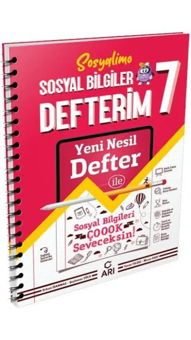 Arı Yayıncılık 7.Sınıf  Sosyal Bilgiler Defteri