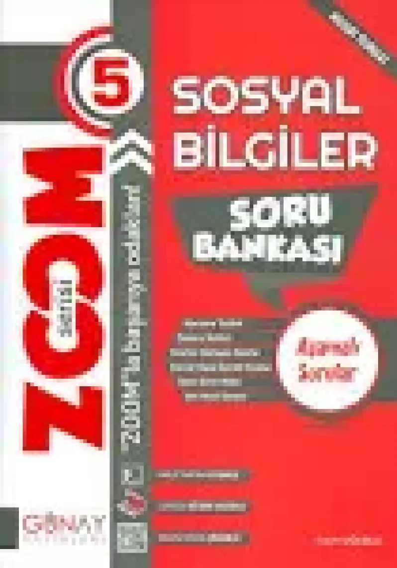 Günay Yayınları Gün&Ay Yayınları 5. Sınıf Zoom Serisi Sosyal Bilgiler Soru Bankası