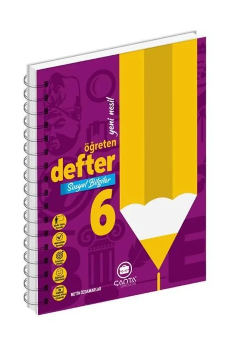 Çanta Yayınları 6. Sınıf Defter Öğreten Sosyal Bilgiler Branş Defterler 2022