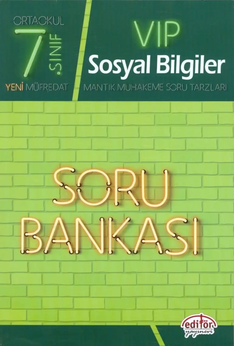Editör Yayınları 7. Sınıf VIP Sosyal Bilgiler Soru Bankası