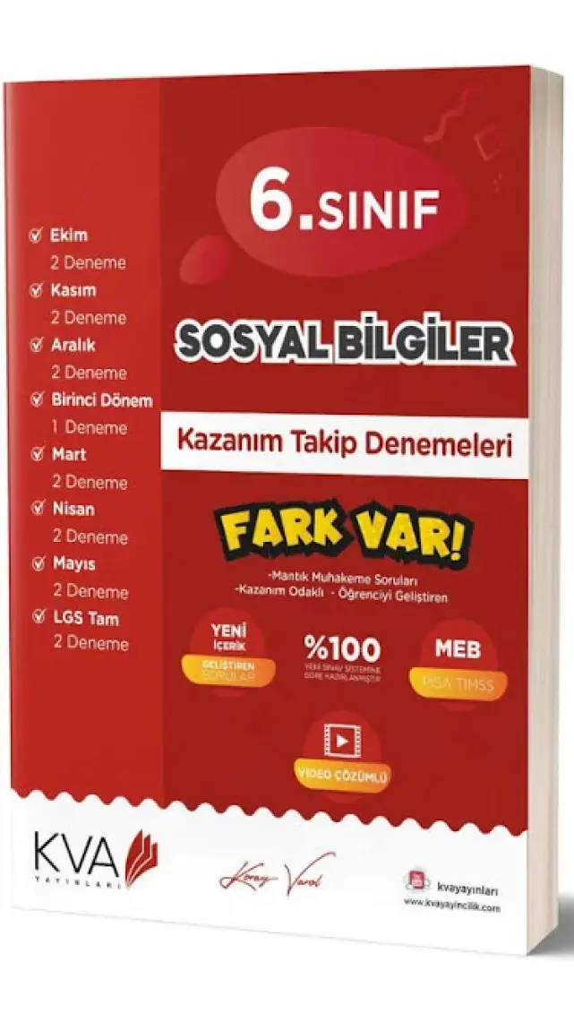 Koray Varol Akademi  6.Sınıf Sosyal Bilgiler Kazanım Takip Denemeleri