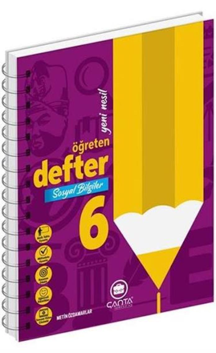 Çanta Yayınları 6. Sınıf Sosyal Bilgiler Öğreten Defter